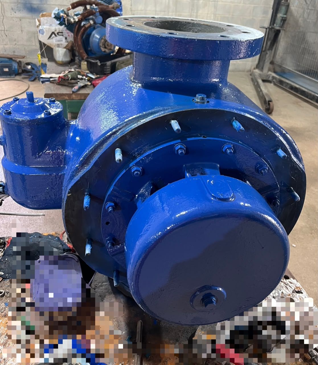 The assembly after anti-corrosion treatment and painting